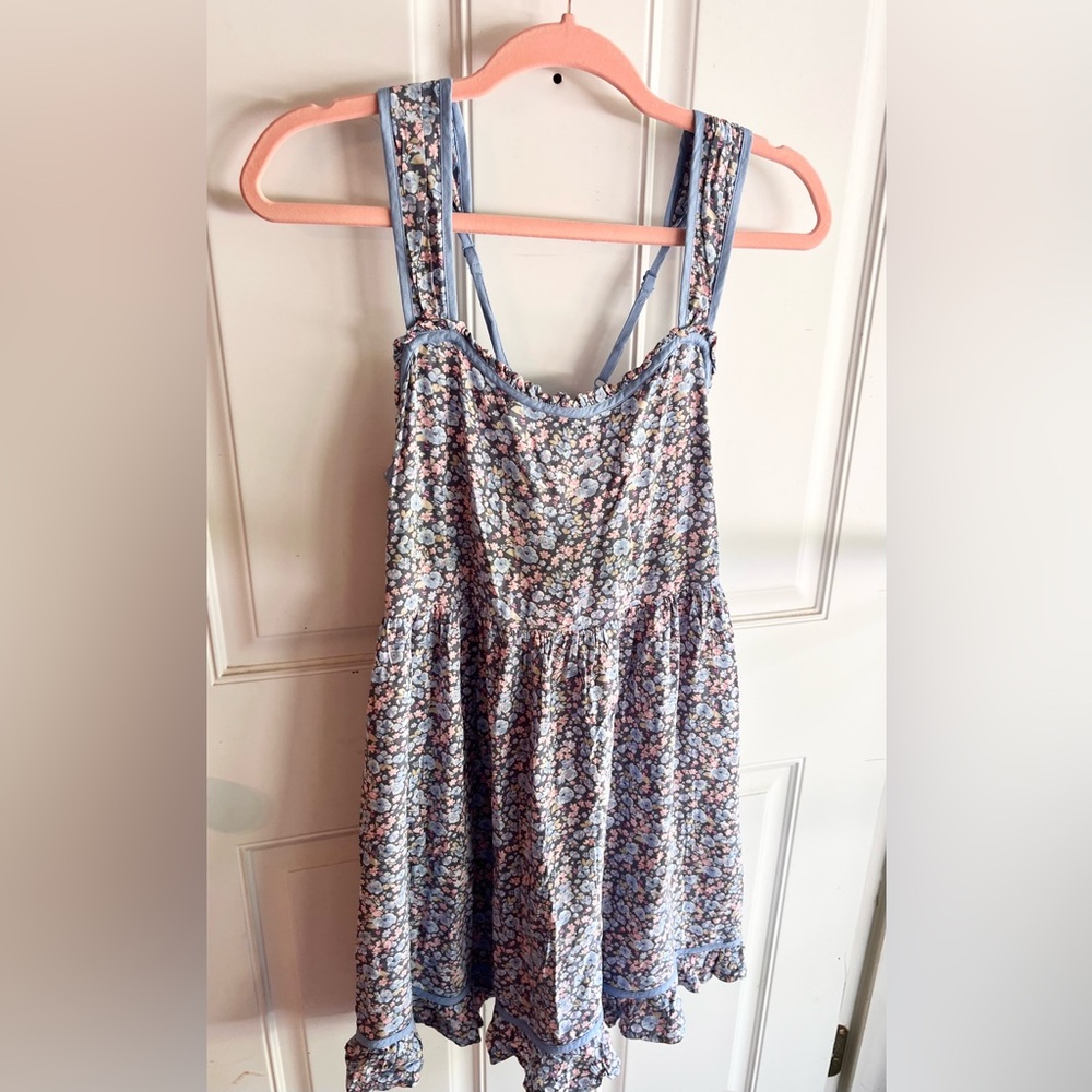 NWT American Eagle Outfitters Sun Dress Floral Flowy Ruffle size Large